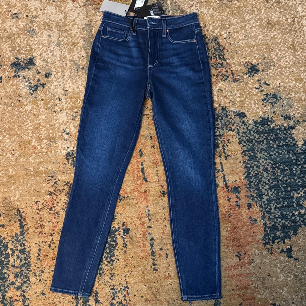 PAIGE Dark Blue Skinny Jeans